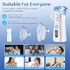 Portable Nebuliser Machine for Adults & Kids Smart Self-Cleaning Function Mesh Nebuliser Rechargeable Ultrasonic Silent Handheld Nebuliser with 2 Masks and Mouthpiece for Travel and Home use