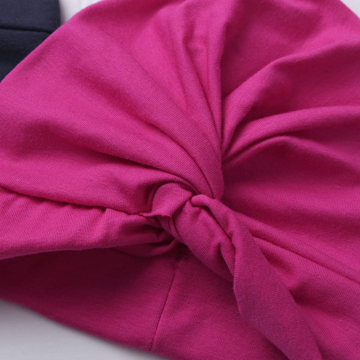 Säuglingsbaby Beanie Knoten Donut Hut Neugeborene Jungen Mädchen Baumwolle Weiche Turban Bogen Kaninchenohren Mütze Krankenhaus Kopf Wrap (Color : F Knotted, Size : One Size)