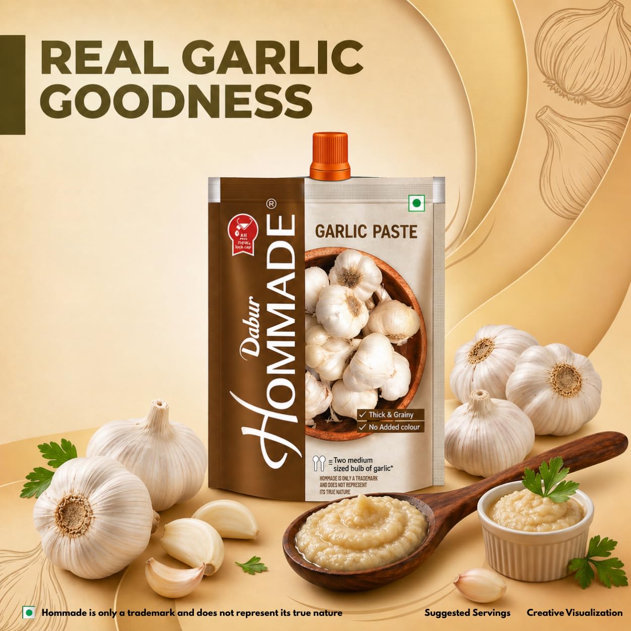 Dabur Hommade Garlic Paste, 200 Gm