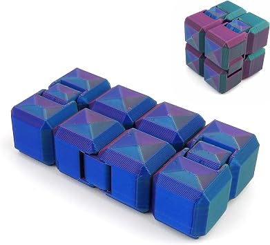 3D Printed Infinity Cube, Fidget Cube for Adults, Desk Toy Kaleidoscope