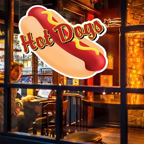 Miniatura 4 de Hotdogs Concession Restaurante Food Truck Adhesivo de vinilo troquelado de 10 pulgadas