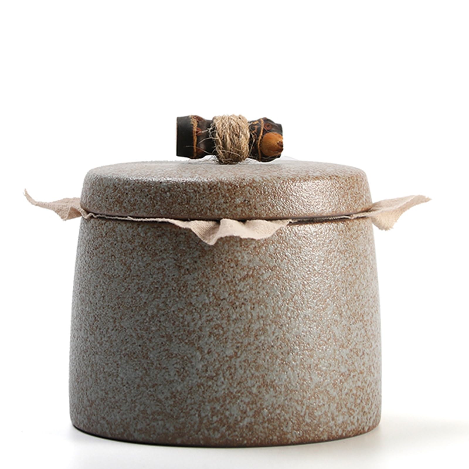 XYUERU Ceramic Storage Jars with Lid, Japanese Style Vintage Porcelain Tea Box Vintage Traditional Ceramic Loose Tea Caddy Sealed for Household Storage Tea(White)