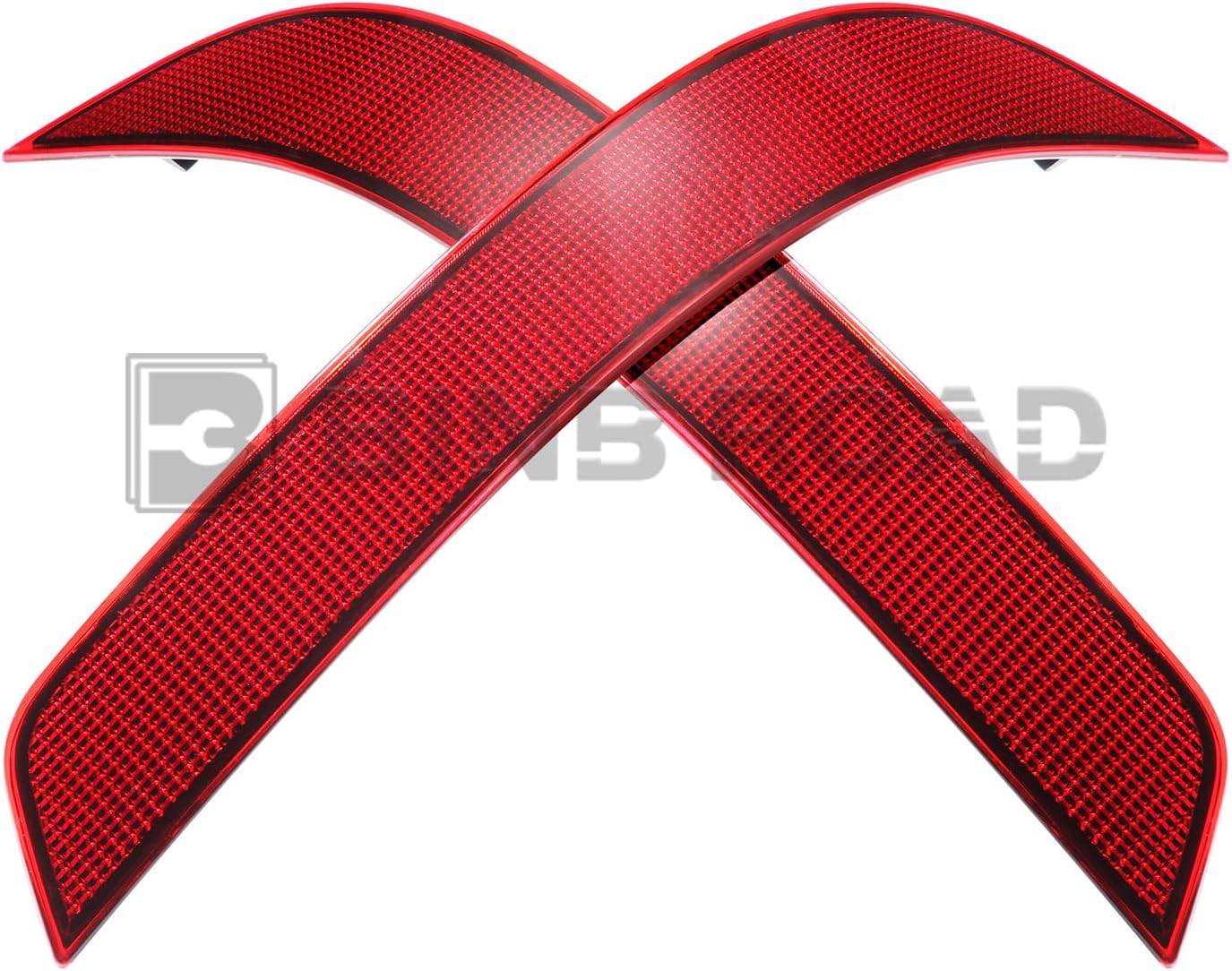 Rear Bumper Reflector 1648200974 + 1648201074 Compatible with Mercedes Benz X164 GL350 GL450 GL550 2010-2012