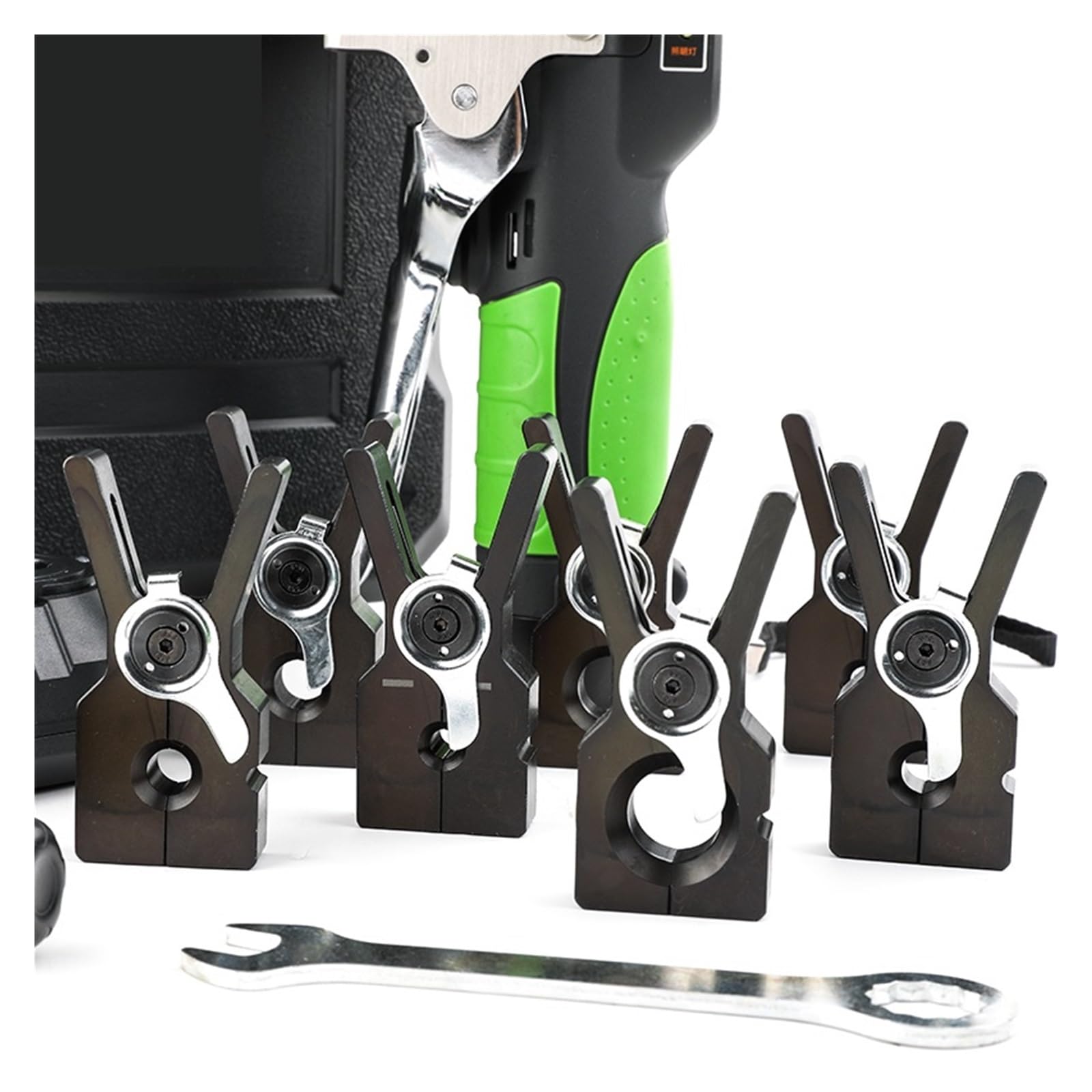 Herramienta para expandir tubos, Herramienta eléctrica for abocardar cobre sin cable, ST-E900A Juego de expansor manual/automático con batería de litio for abocardar tubos de cobre(ST-E900A)