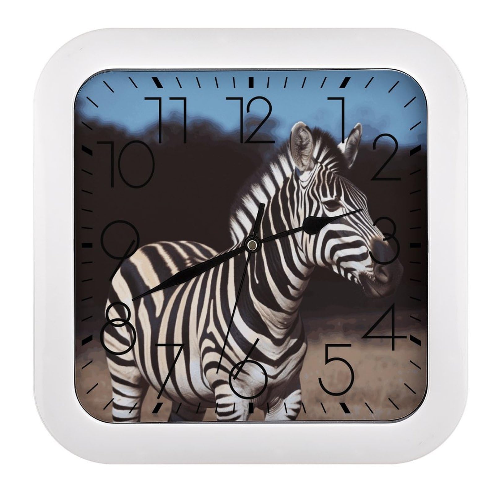 Horloge rétro zèbre pour bureau et salon ambiance silencieuse