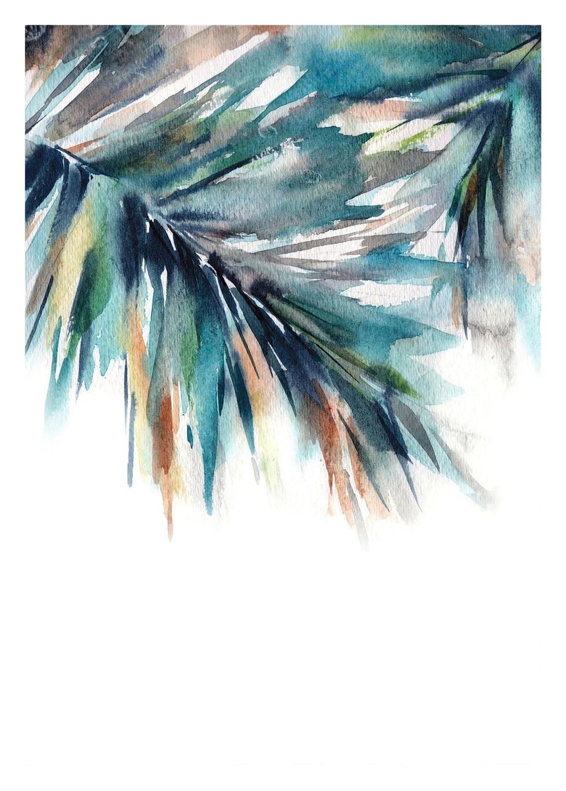 Toile d'aquarelle botanique tropicale et affiche décoration salon moderne