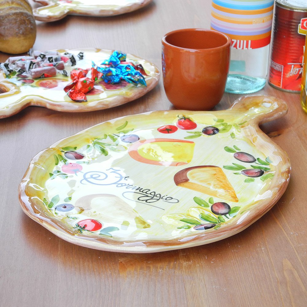 Amazon.co.jp: イタリア製 壁掛け 陶器 カッティングボード おつまみ