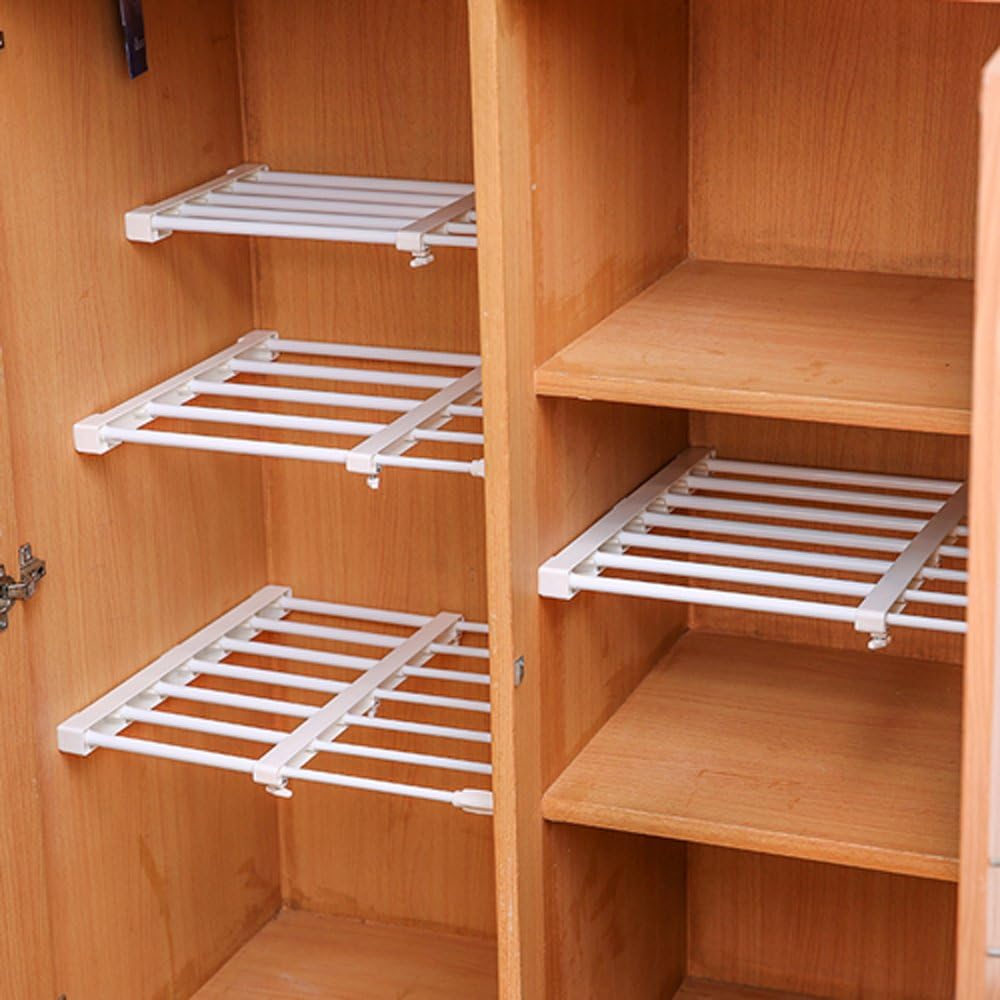Adjustable Scalable Layered Separator Wardrobe Kitchen Bathroom Storage Rack Clothing Racks Toy Storage Rack (38-55cm)
