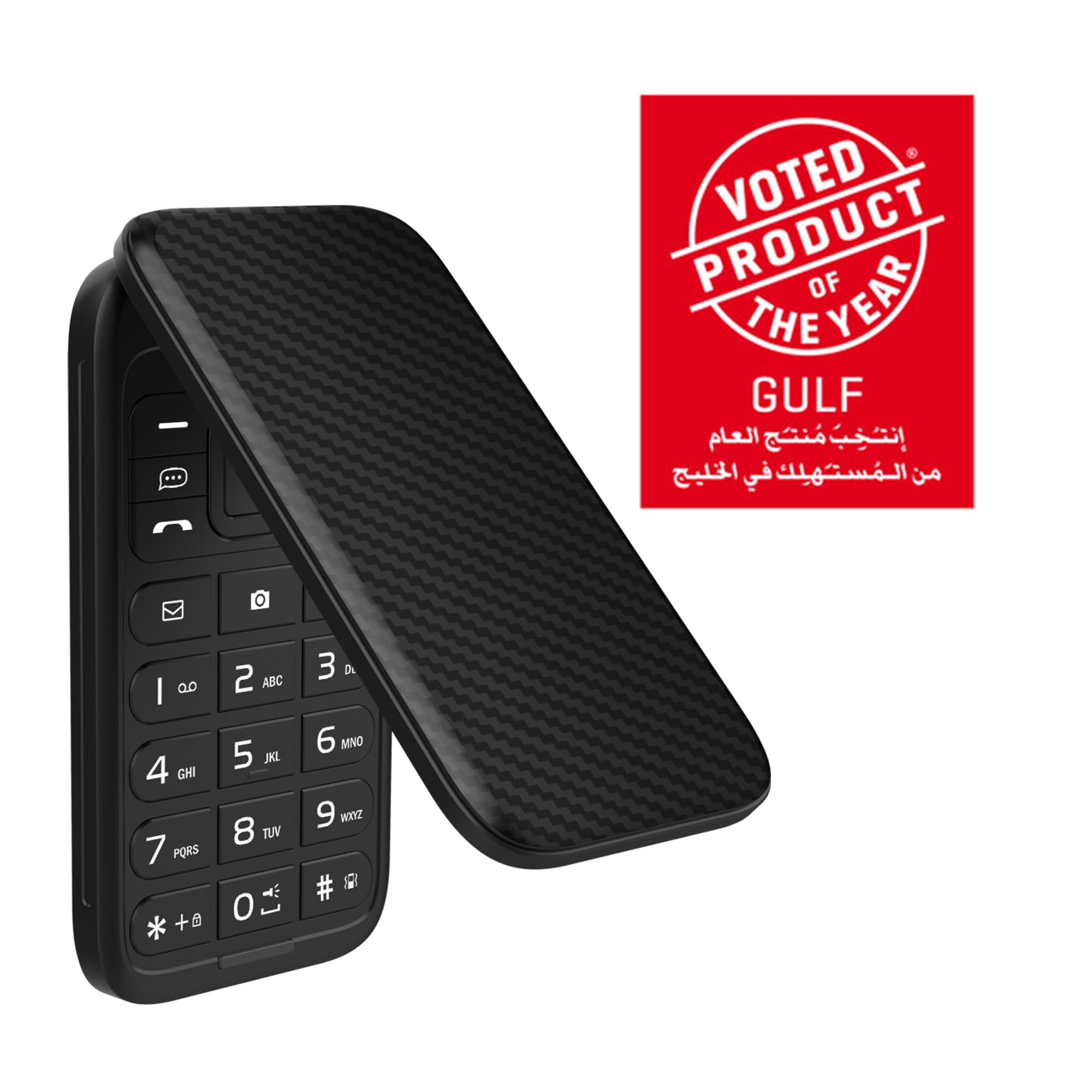 Energizer Telefon z klapką 4G E282SC+ - Dual SIM, akumulator 1400 mAh - aparat 2 MP, ekran 2,8", Wi-FI, GPS - KaiOS - odblokowane wszystkie operatory - czarny - 3 lata