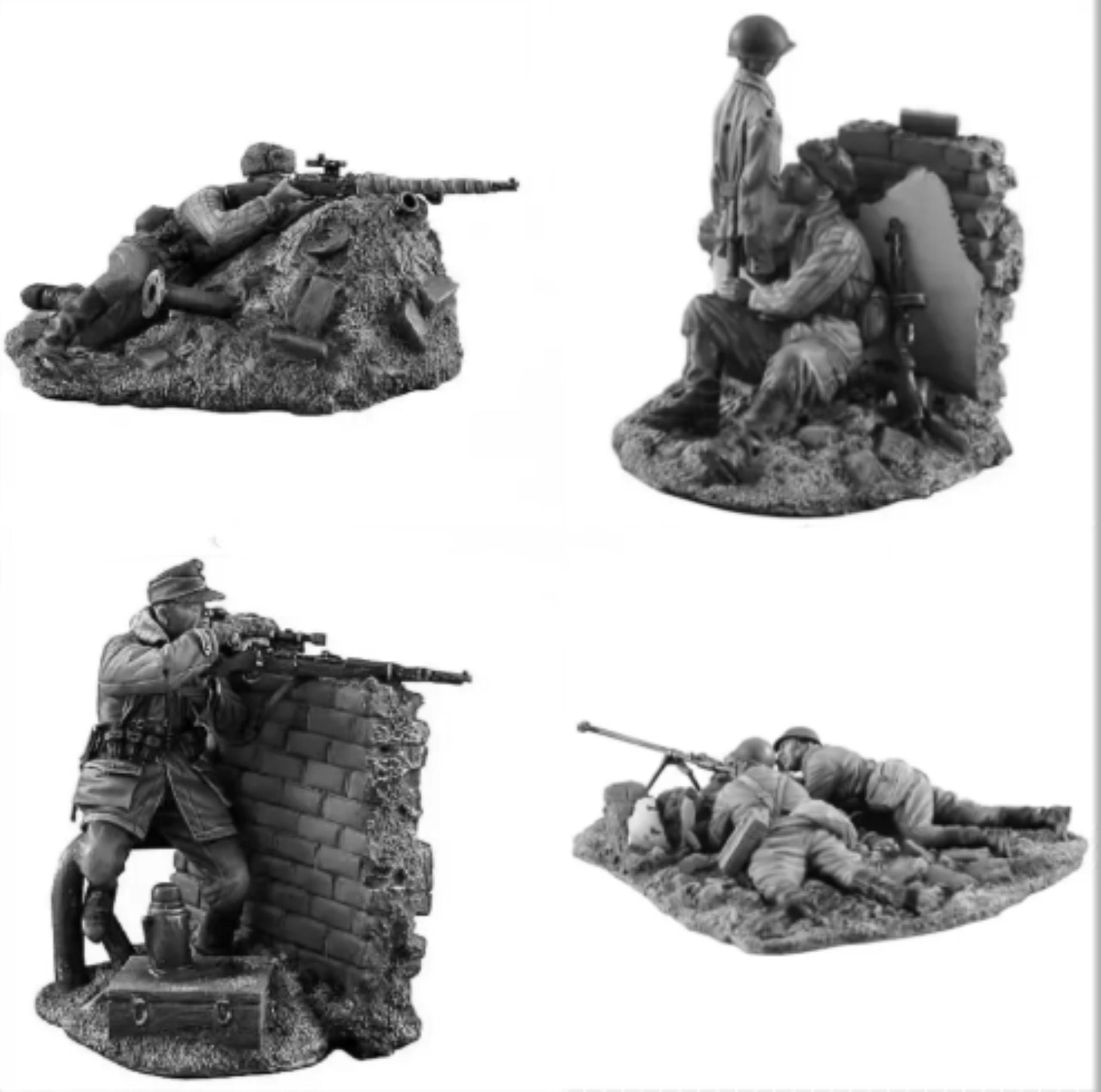1/35 Kit de Modelo de Soldado en Resina, sin Pintar y sin Montar (5 Figuras) //l2b5J35