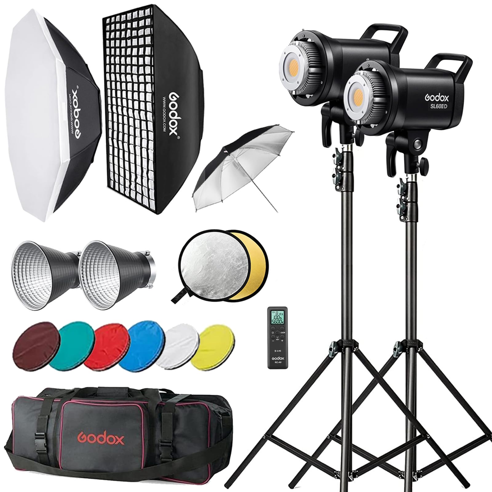 Amazon.com : Godox SL60II-D LED Video Light Kit, 70W x2 Daylight