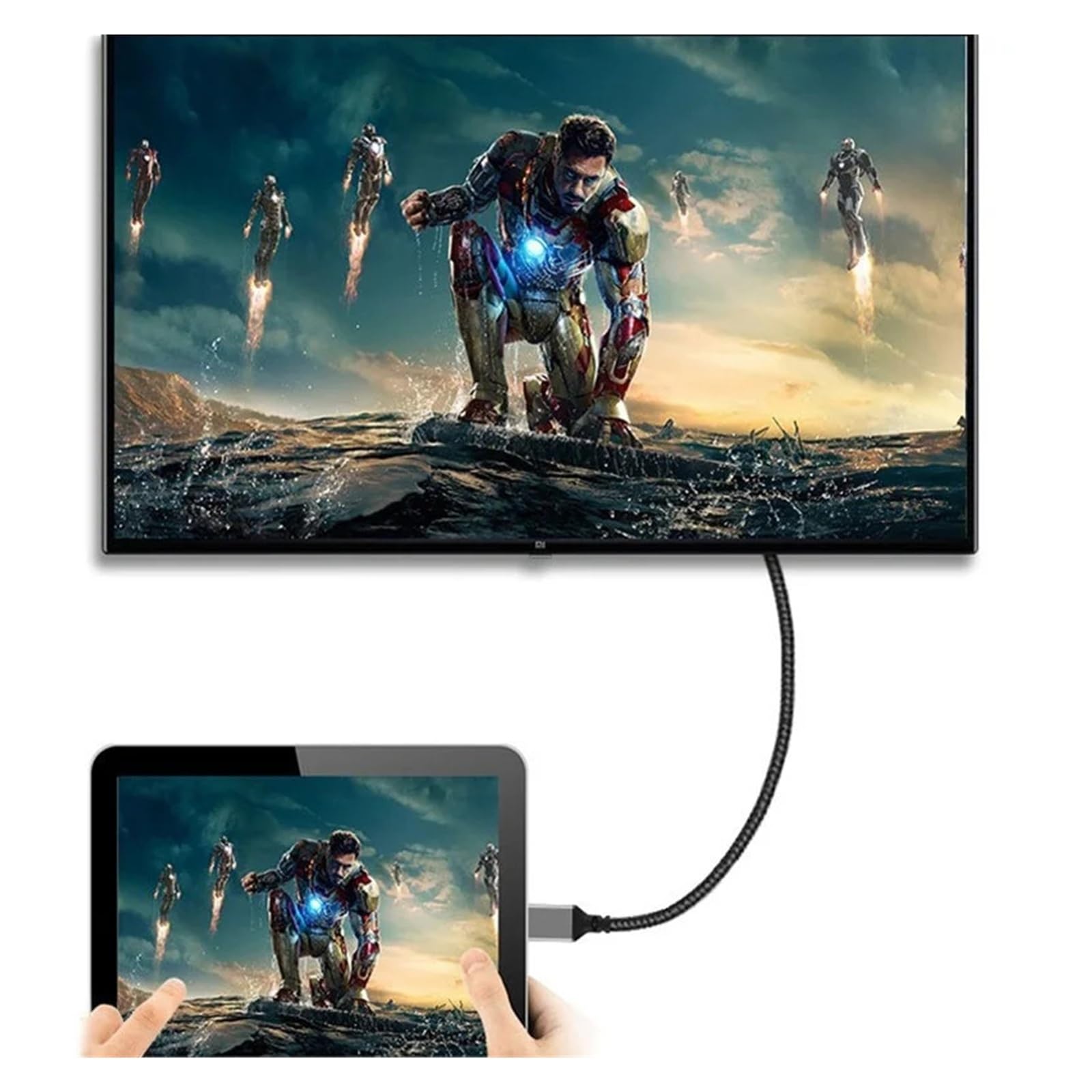 4K 120Hz HDMI-Kabel (48 Gbit/s, 1 M–10 M, Soft Routing) – Kompatibel Mit HDTV/Laptop/Projektor/PS5/PS4, For UHD-Gaming/Anzeige(2m)
