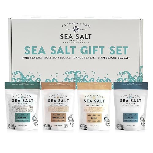 Miniatura 15 de FLORIDA PURE Sal Marina con Ajo - Sal Marina con Más de 80 Minerales, Natural, Sin Refinar, Sin Yodo - para Hornear, Cocinar, Condimentar y Realzar