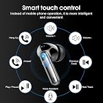 Ecouteurs sans fil, 2026 Bluetooth 5.3 écouteurs HiFi Stéréo Ear Bud, 40Hrs Écouteurs Bluetooth avec temps de lecture 4 ENC Le bruit annule les micros, IP7 Imperméable, LED Affichez les écouteurs sans fil pour Android/iOS