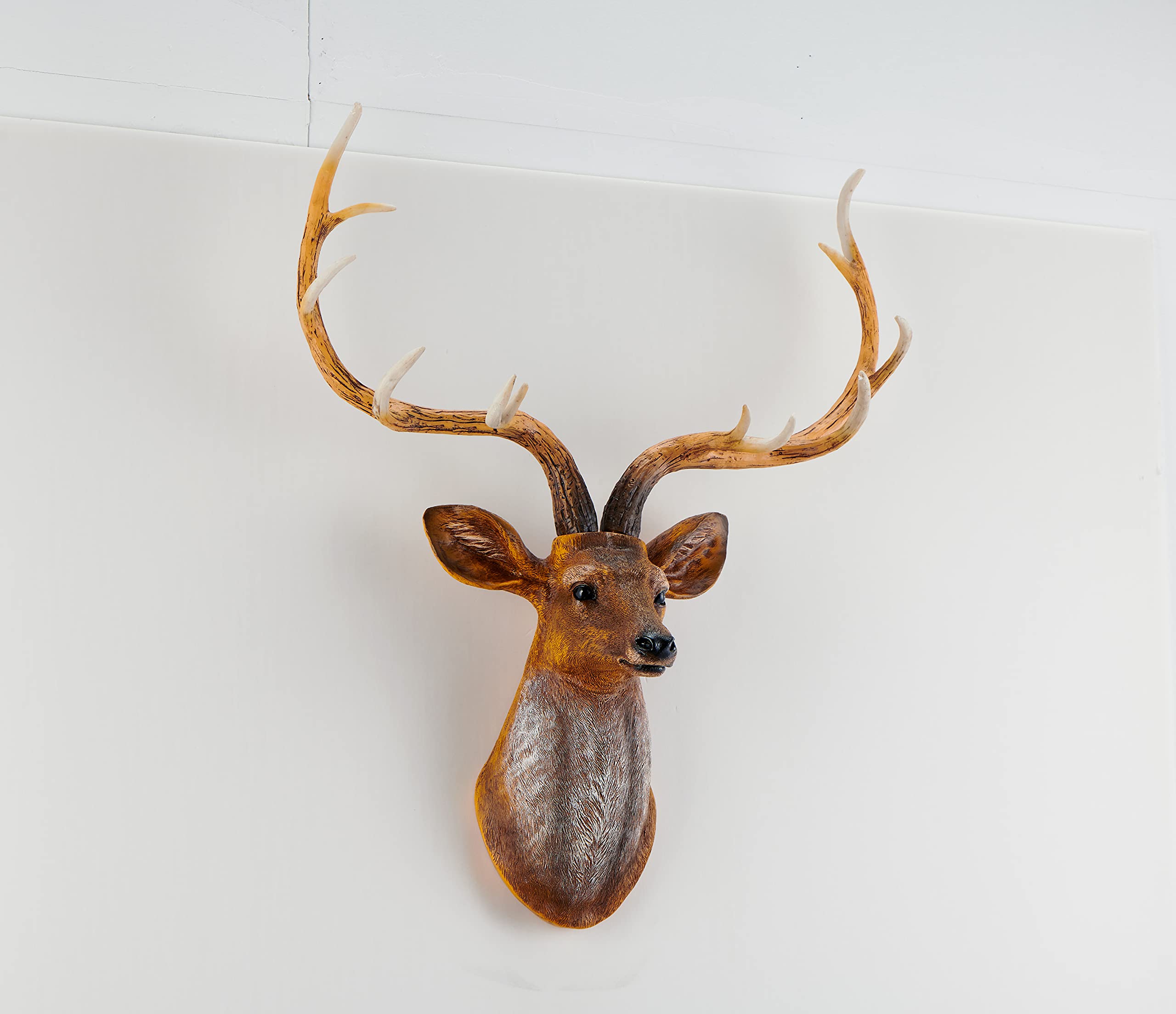 YJ Home Deer Head Wall Decor Faux Stag Mounted Animal Head Wall Decor