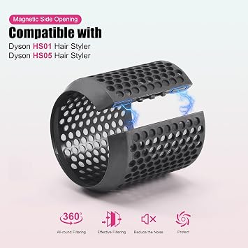 Outer Filter Compatible with Dyson Airwrap HS01 HS05 Models | Hair Styler Outer Magnetic Filter Cage Replacement Parts for Dyson Airwrap