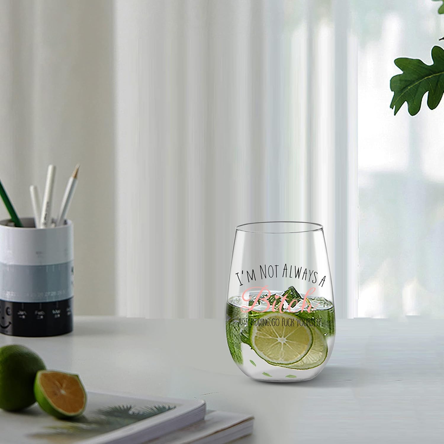 LiqCool Vaso De Vino Dog Mom – Los Perros Y El Vino Hacen Todo Mejor, Regalos Para Mujeres, Esposa, Hermanas, Amigos, Regalo Para Amantes De Los Perros Para Cumpleaños De Navidad
