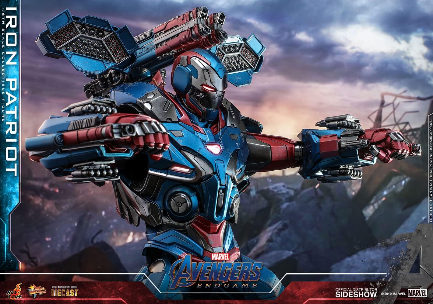 Movie Masterpiece DIECAST Avengers: End Game, 1/6 Scale Figure, Iron Patriot