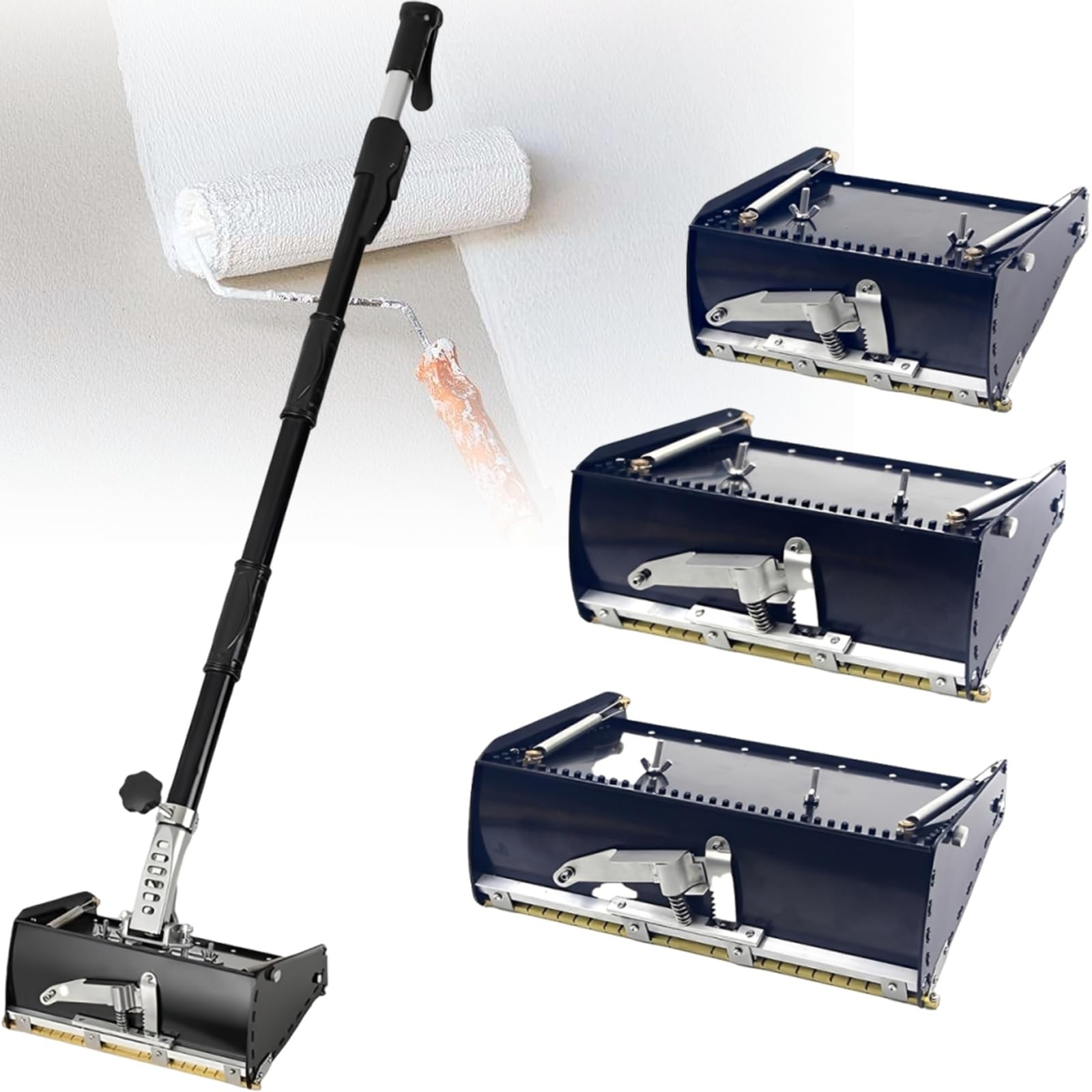 Narzędzia do płyt kartonowo-gipsowych, płaskie pudełko ze stopu aluminium, profesjonalne płaskie pudełko do płyt kartonowo-gipsowych z uchwytem 42-65 cm, 20 cm, płyta gipsowo-kartonowa, błoto