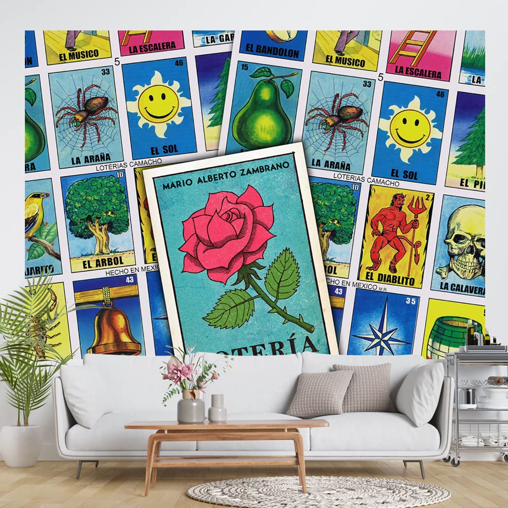Mexiko-Lotteria-Fotohintergrund – 2,1 X 1,5 M, Polyester, Für Fiesta-Partys & Fotoshootings