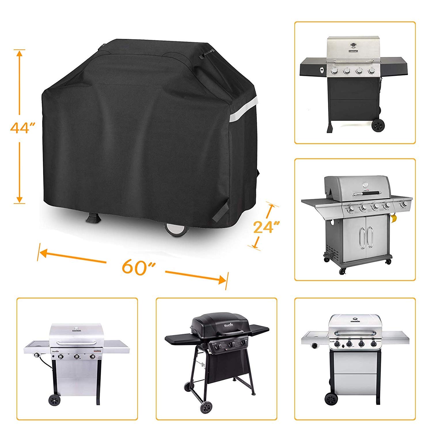 Copertura BBQ Impermeabile 600D – 145x61x117 Cm, Con Corda Anti-vento Per Griglie A Gas!
