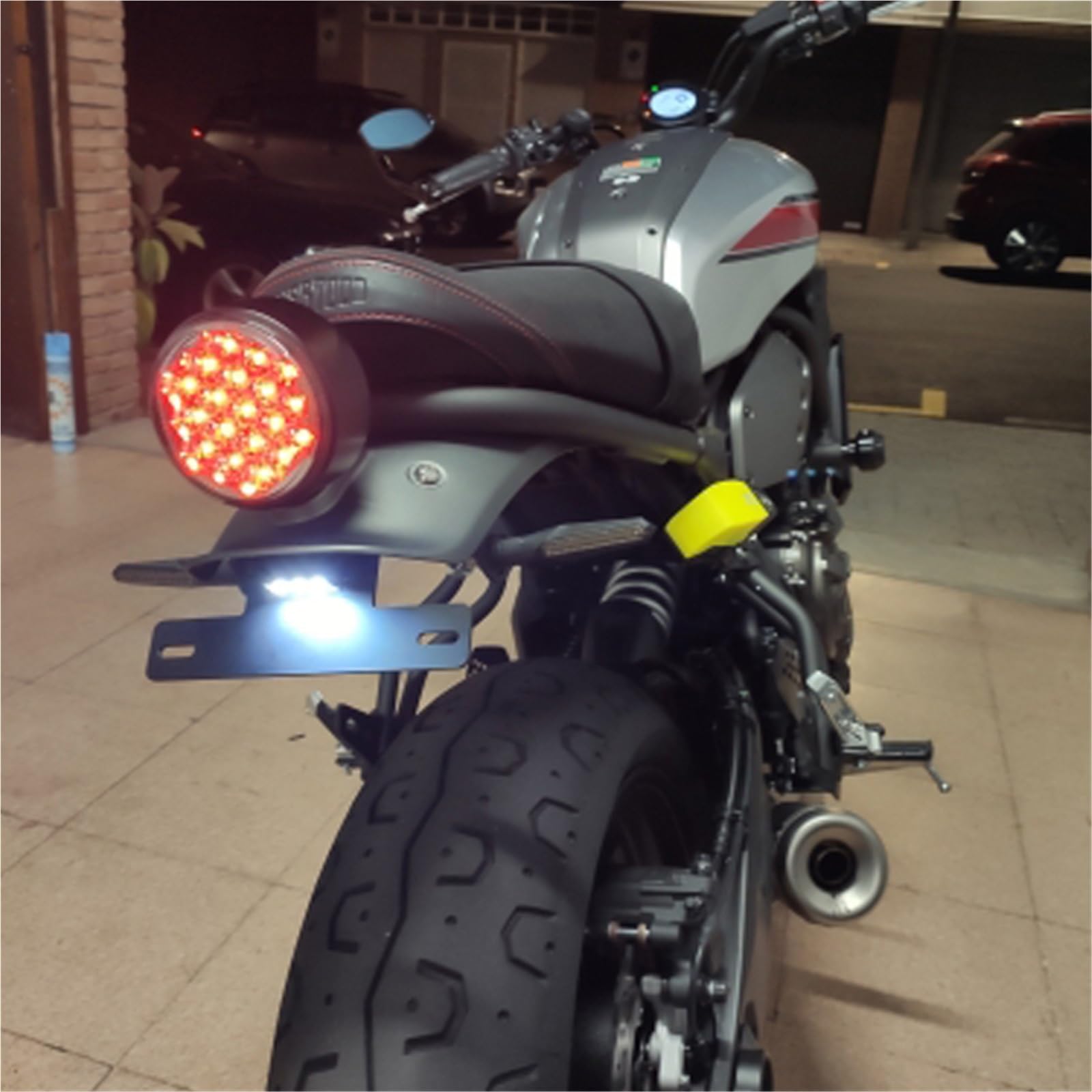 Portatarga In Acciaio Al Carbonio Per Y&amaha XSR700 XSR 700 2015-2024 2023 2022 2021, Supporto Per Portatarga Posteriore In Acciaio Al Carbonio