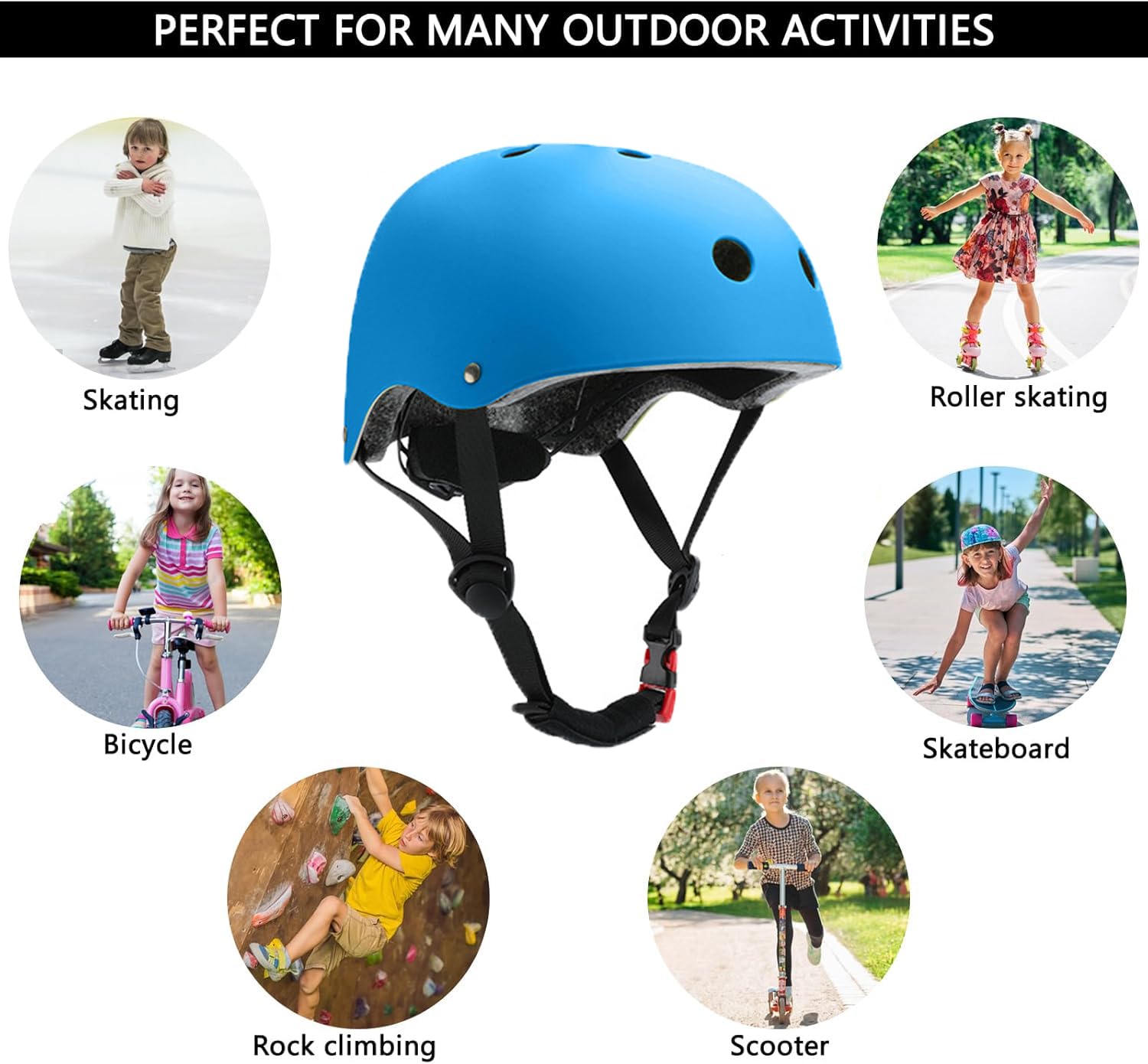 Ensemble de genouillères pour enfants de 3 à 10 ans, avec casque, genouillères et coudières, équipement de protection pour rollers, skateboard, vélo