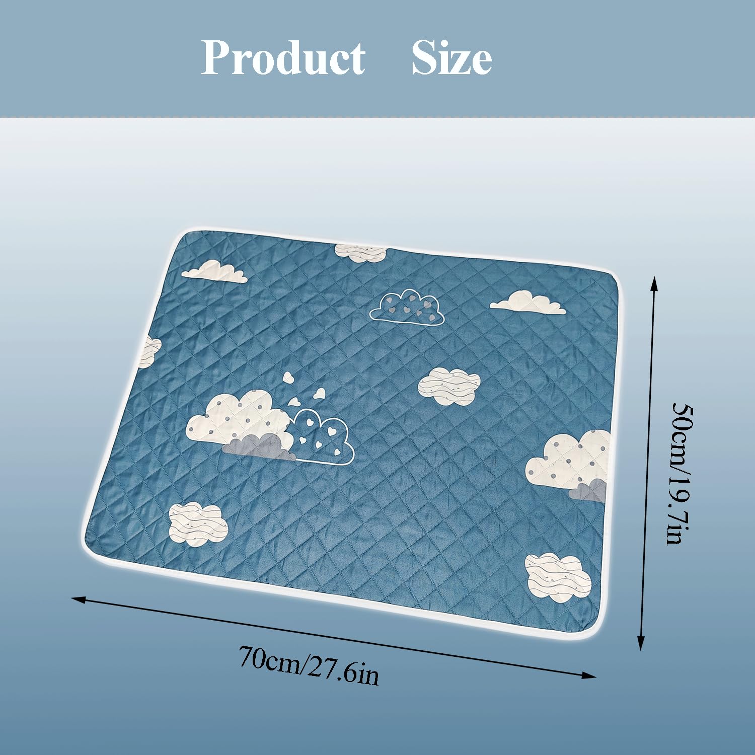 Kuivoo 3 Pcs Guinea Pig Cage Liner,Absorbent Reusable Washable Guinea Pig Pee Pads,Waterproof Rabbit Hamsters Hedgehog Chinchilla Bedding Mat for Small Animal 70cm*50cm - Image 2