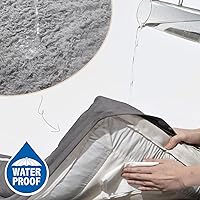 Vista 5 de Comfort Expression Cama ortopédica para perros extra grandes de 45 x 35 pulgadas, cama para mascotas XL de espuma tipo caja de huevos impermeable