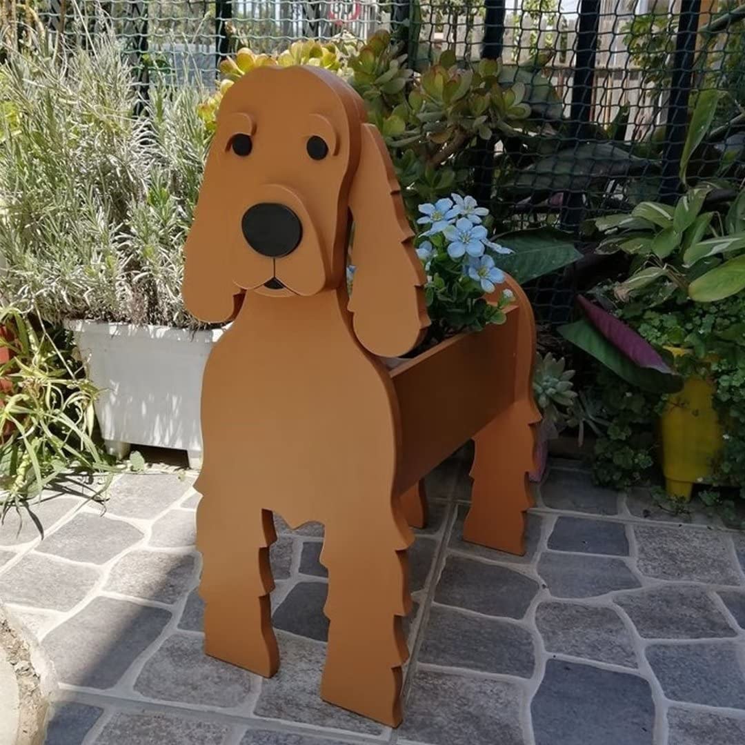 EIMOPE Cute Flower Pot Dog Planter, Garden Flower Planters Animal Shaped Flower Pot, Dog Plant Pots For Garden Flower Cactus Air Plants, Home Decor Gift — image 1