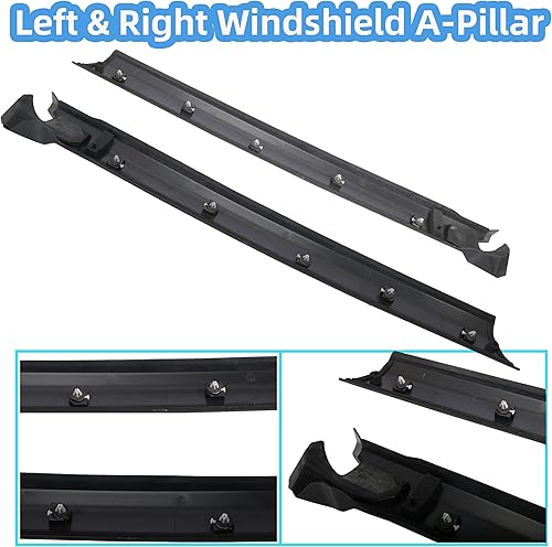 Miniatura 4 de Par de molduras para parabrisas izquierdo y derecho para Land Rover LR3 LR4 2005-2016, parte delantera del conductor y del pasajero Panel de moldura