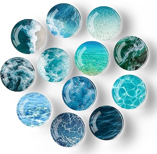 Miniatura 9 de Imanes de nevera para adultos 12 piezas de vidrio modernos y decorativos para refrigerador lavavajillas aula pizarra blanca casilleros escolares