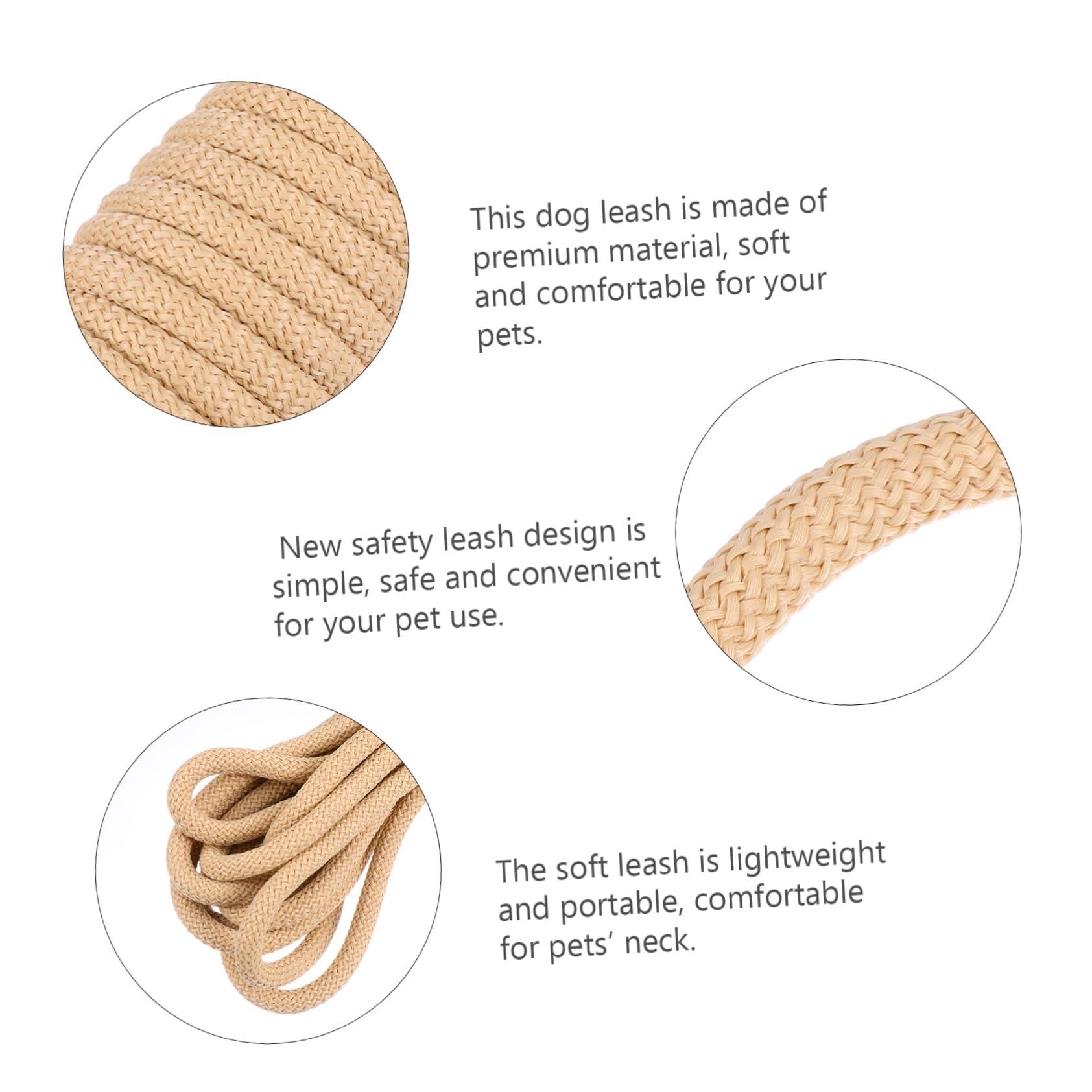 Guinzaglio per Cani lungo Addestramento Outdoor, 10 M | Gancio, Polipropilene Khaki, Resistente ai Morsi e Ammortizzante, per Corsa e Camminata
