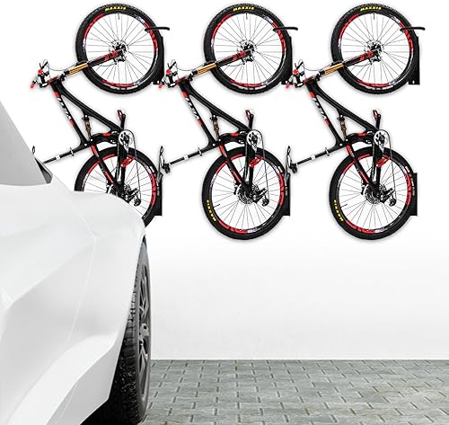 Miniatura 5 de Paquete de 2 soportes de pared giratorios para bicicleta, solución de almacenamiento de bicicletas para ahorrar espacio y fácil acceso. Gran soporte