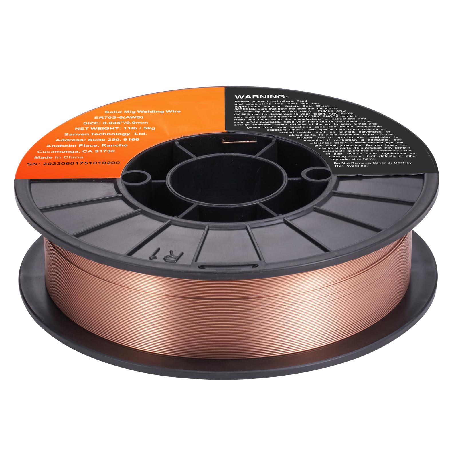 Happybuy Solid MIG Welding Wire - ER70S-6, 0.035-inch, 11LBS. Low Splatter, High Deoxidizers. Ideal for All-Position Gas Welding