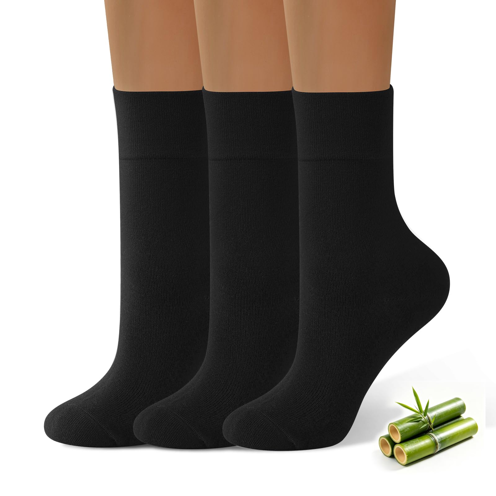 ANDERE ARTE Women's Viscose Bamboo Crew Socks