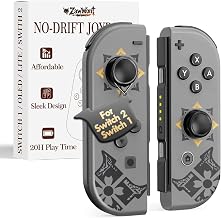 ZawWont Replacement For Switch Controller, Mando De Switch OLED/Lite, Wireless Left/Right Joypad With No-Drift Joystick, Wake-Up, Dual Vibration, No NFC (Gray, Not Official Controles)