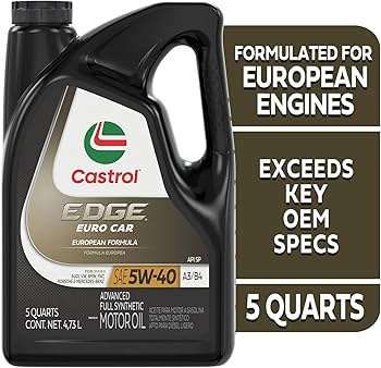 Amazon.com: Castrol EDGE Euro 5W-40 A3/B4 Advanced Full Synthetic