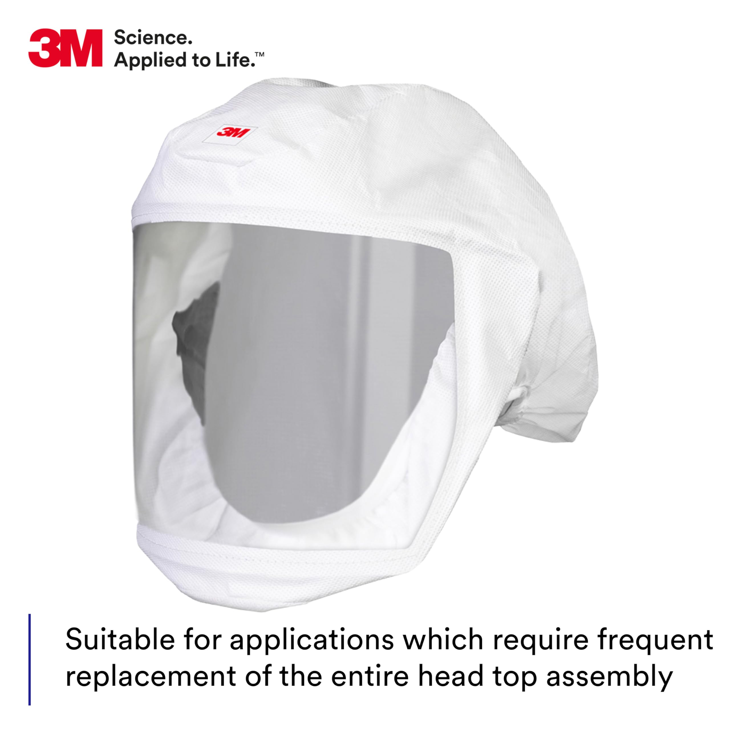 Versaflo 3M (S-133L-5) - Funda para cabeza con suspensión de cabeza integrada, S-133L-5, color blanco, mediano/grande