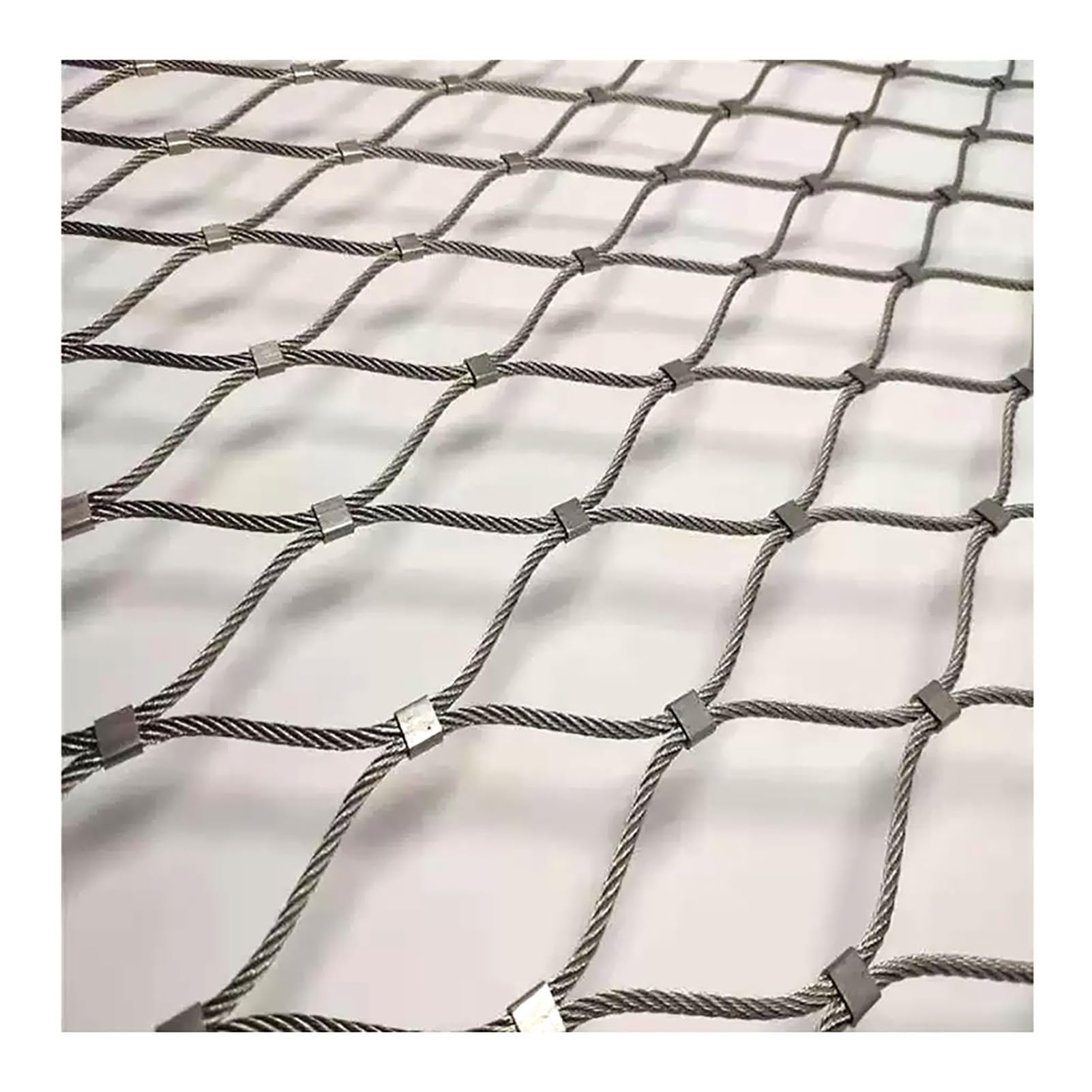 Rete a corda in acciaio inox 304, rete metallica multifunzionale, recinto in rete, recinzione da giardino, rete per pollame orizzontale, facile da trasportare senza corrente (1 x 5 m)