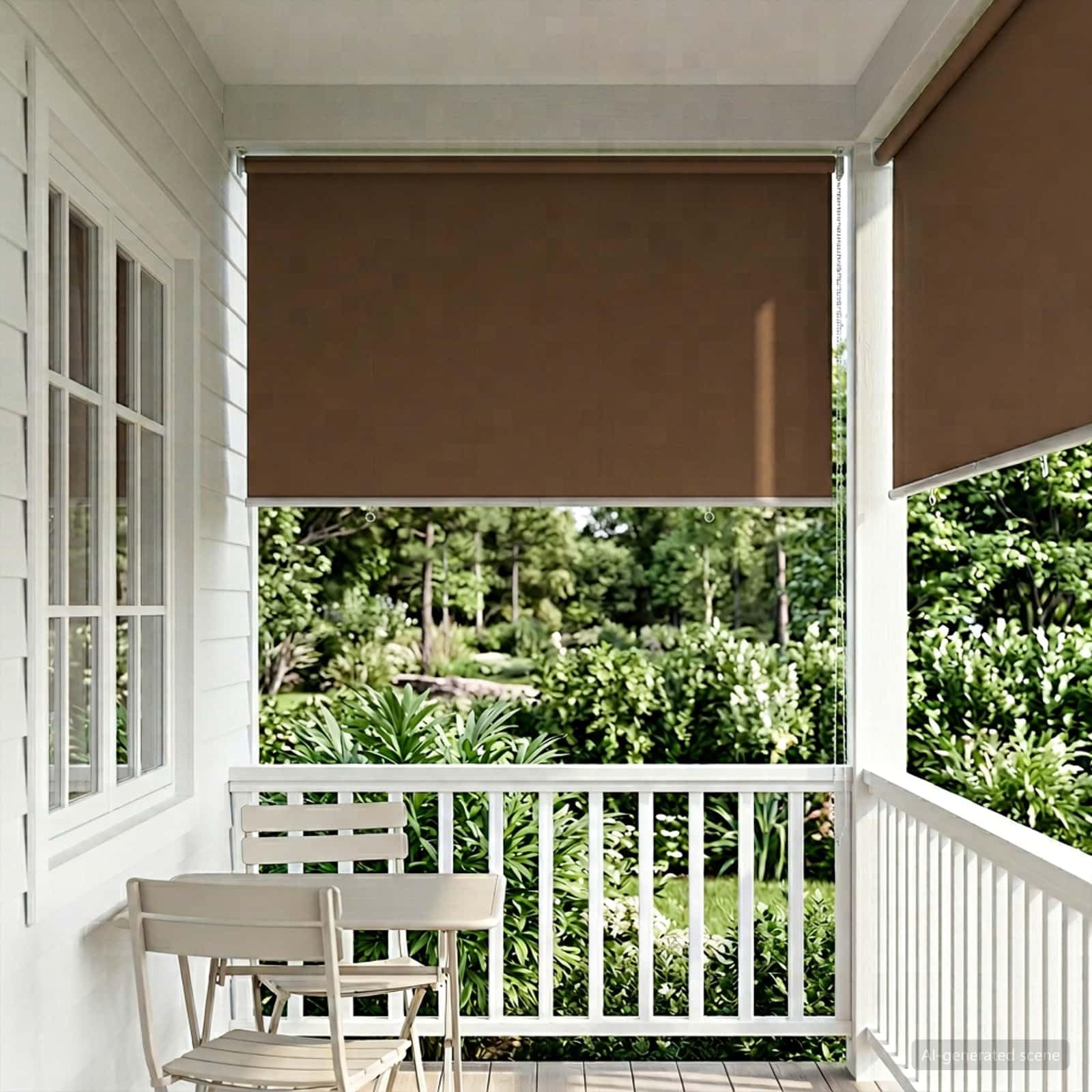 Tenda avvolgibile in poliestere per parete o soffitto | Controllo termico, privacy, filtro solare, catena laterale, uso in camera o serra