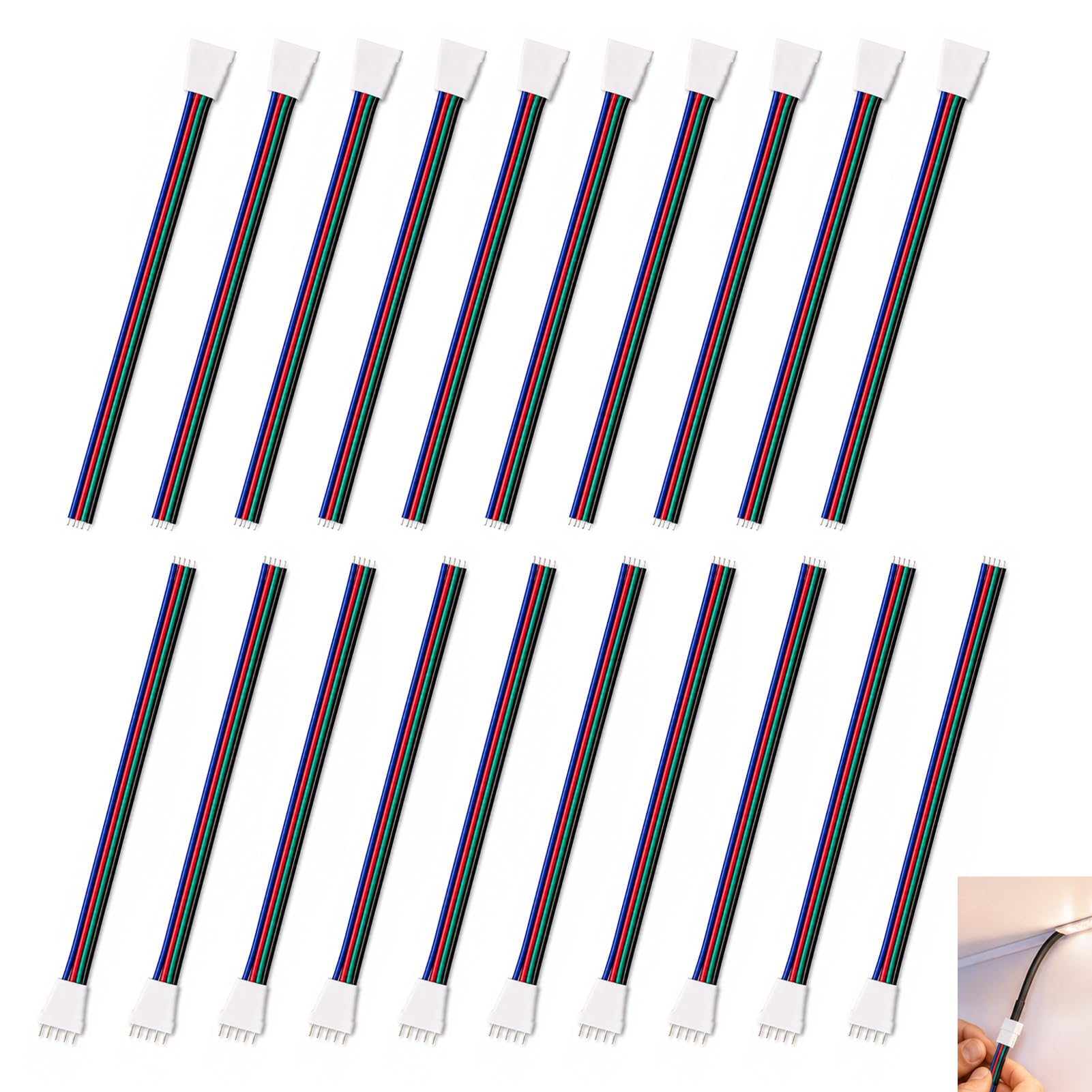 10 Paar 5Pin SM JST Stecker, 5Pin SM JST Buchse Kabel 15cm 22AWG für RGBW RGBWW LED Streifen, 5 Pol Anschlusskabel Verlängerung Verbinder für 5050 LED Lichtleiste Controller Beleuchtung DIY Projekt
