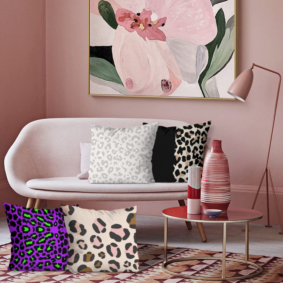 Amazon.co.jp: レオパード柄 豹柄 クッションカバー 北欧 4枚セット