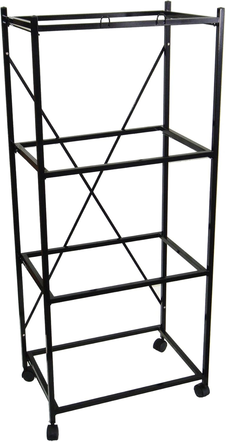 YML 4Shelves Stand for Pet Cages, Black Birdcages Pet