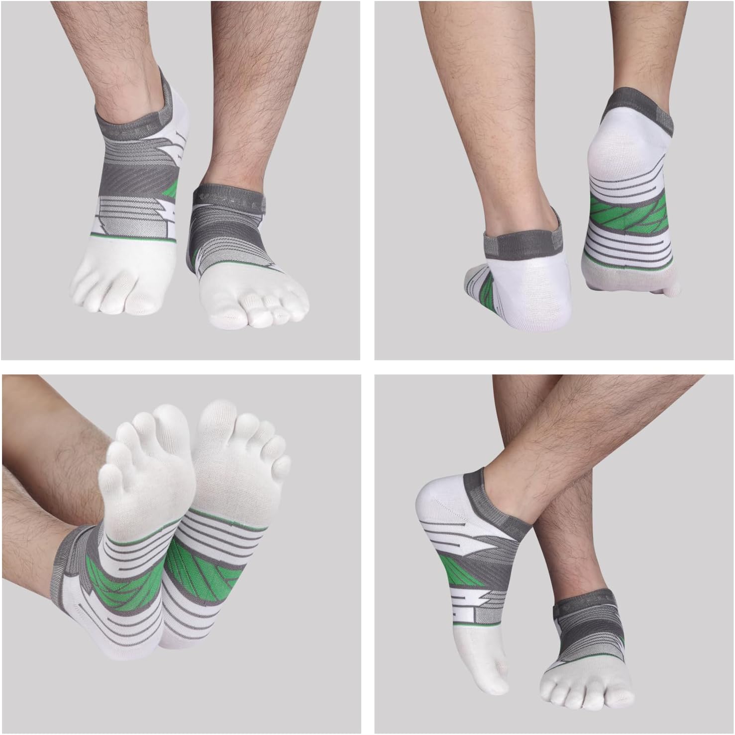 VWELL Toe Socks for Men and Women COOLMAX Five Finger Socks Athletic Running socks Sport Ankle Toe socks (3Pairs) - Image 2
