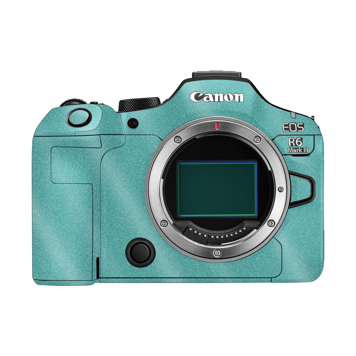 Glossy Glitter Camera Skin Compatible with Canon EOS R6 Mark III (2025) - Solid Turquoise - Premium 3M Vinyl Protective Wrap Decal Cover - Easy to Apply | Crafted in the USA by MightySkins