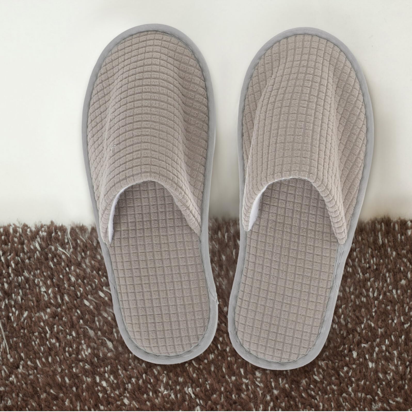 Pantofole Usa e Getta in Pile per Ospiti 6 Paia Pantofole Lavabili Antiscivolo per Hotel e Casa per Mantenere i Piedi Puliti senza Odore