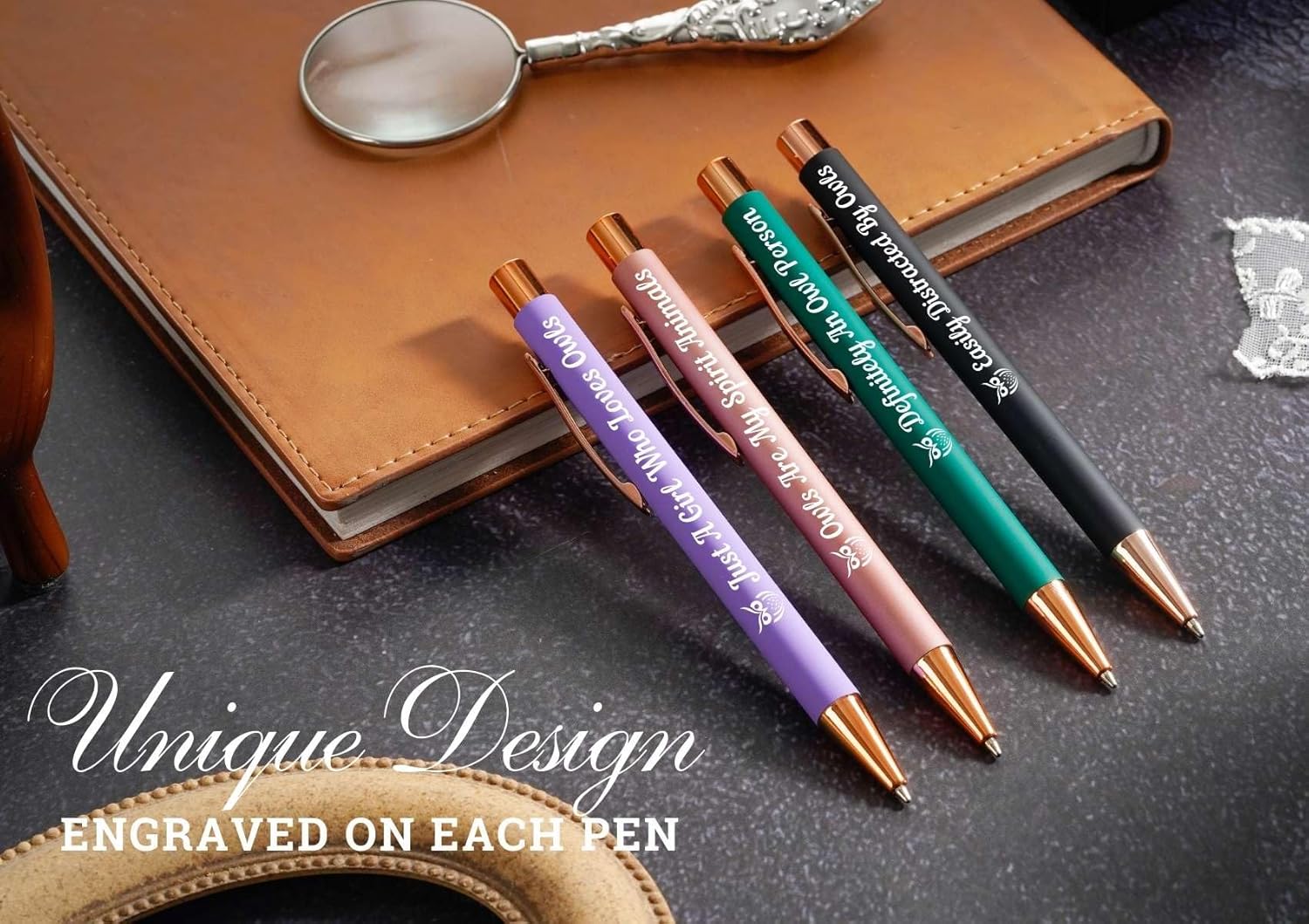 InnoBeta Owl Gifts for Owl Lovers for Women & Girls, Ballpoint Pen Set of 4, Perfect for Birthday, Christmas, Mother's Day - Image 2