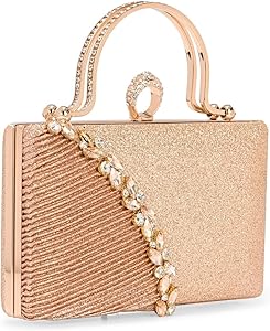TOOBA Handicraft Women's Beautiful Bling Box Clutch Bag | Evening