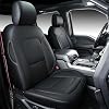 Coverado F150 Seat Covers for Ford, Full Set Leather Automotive Seat Covers, Custom Fit for 2015-2025 F150 and 2017-2025 F250, F350, F450 Black